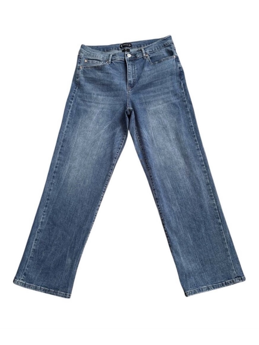 Nanette Lepore Belle High Rise Wide Leg Jeans Womens 8 Stretch Blue 30" Inseam